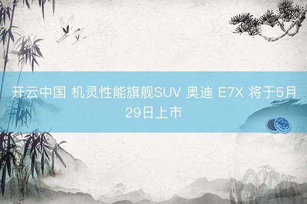 开云中国 机灵性能旗舰SUV 奥迪 E7X 将于5月29日上市