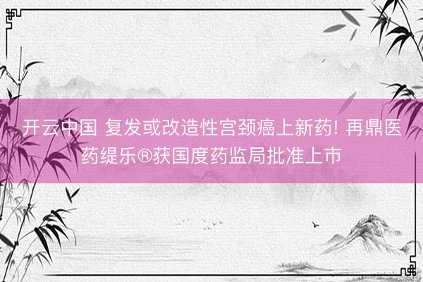 开云中国 复发或改造性宫颈癌上新药! 再鼎医药缇乐®获国度药监局批准上市