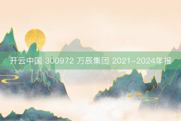 开云中国 300972 万辰集团 2021-2024年报